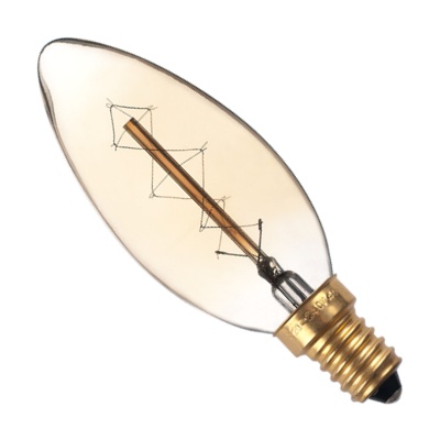 Лампа-РЕТРО накаливания C35 GOLD 40W E14