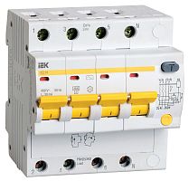 Выключатель автоматический дифференциального тока 4п C 32А 100мА тип AC 4.5кА АД-14 6.5мод ИЭК MAD10-4-032-C-100